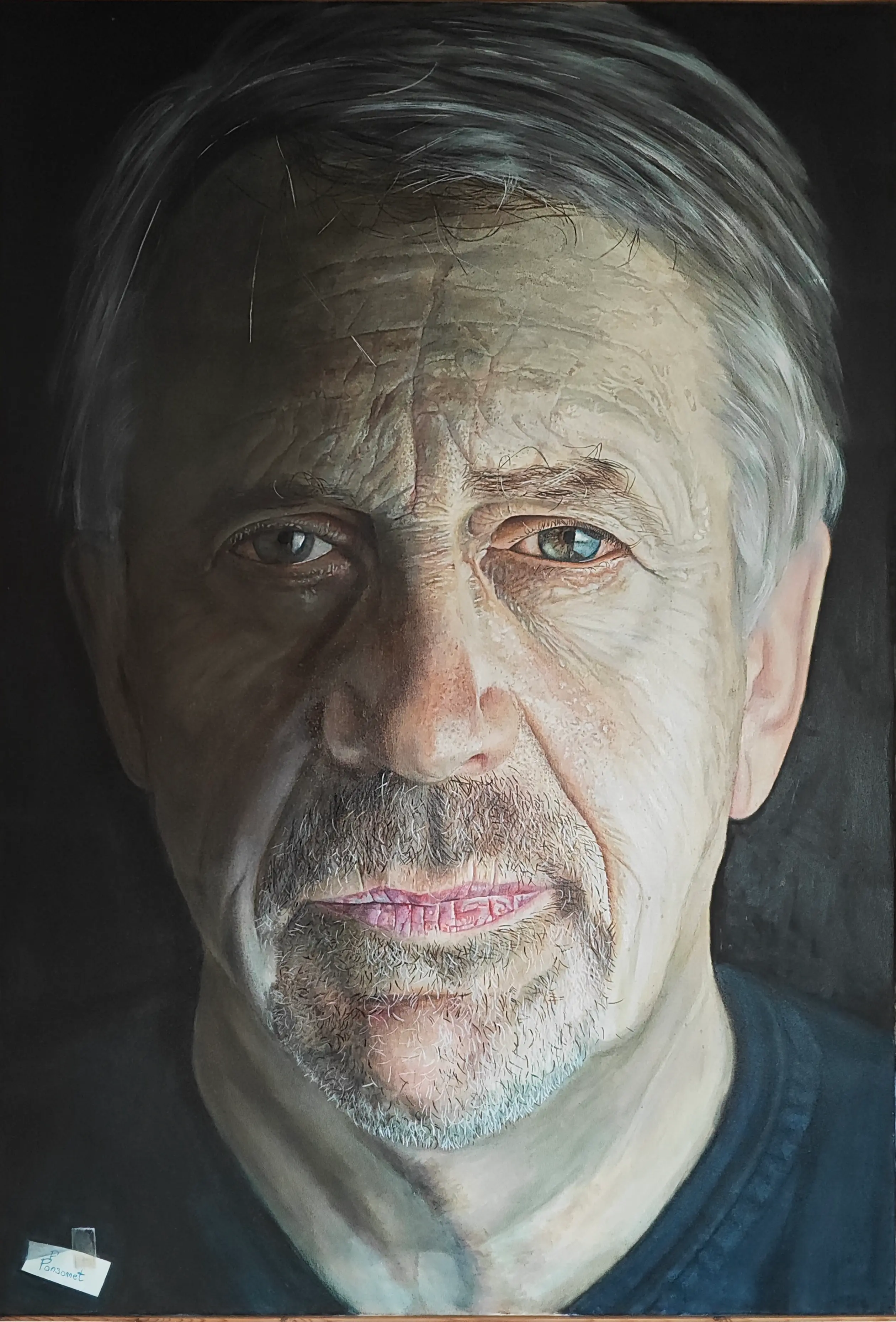 Autoportrait de Patrick Ponsonnet, artiste peintre à Lyon
